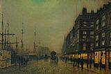 John Atkinson Grimshaw Liverpool Quay by Moonlight painting